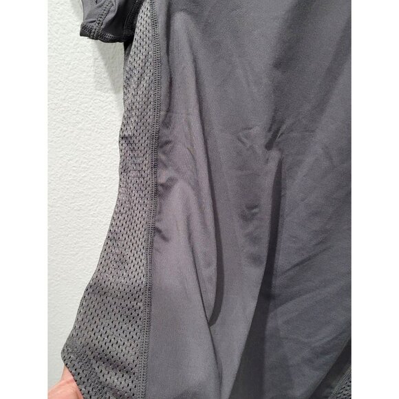 Womens Shein Gray Short Sleeve Athletic Top with Side Mesh Panels Size S - Picture 2 of 6